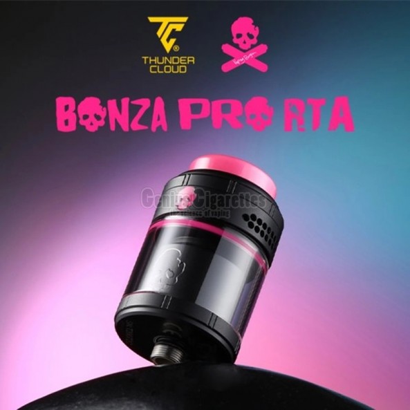 Bonza Pro RTA Black Pink Limited Edition 4/6ml 26.5mm - Thunder Cloud x Vaping Bogan Bonza Pro RTA Black Pink Limited Edition 4/6ml 26.5mm - Thunder Cloud x Vaping Bogan